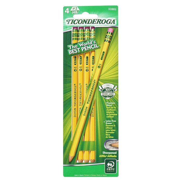 Dixon Ticonderoga Pencils 4Pk
